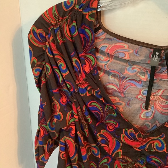 Bisou Bisou Top Short Sleeve Multi Color Size Medium - Picture 3 of 12